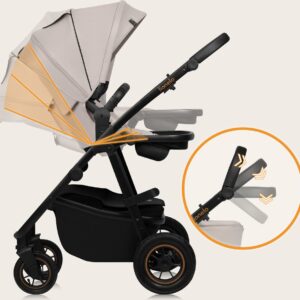 Lionelo AMBER PLUS 2IN1 bērnu ratiņi krāsa BEIGE SAND