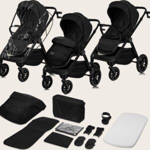 Lionelo LAYLA 3IN1 bērnu ratiņi krāsa BLACK ONYX