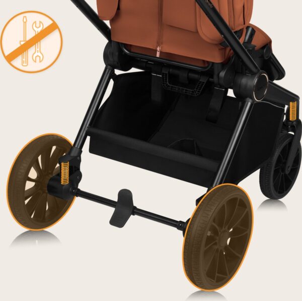 Ratini.lv | MIKA PLUS 2IN1 bērnu ratiņi krāsa BROWN RUST bilde #5