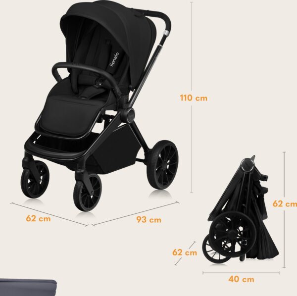 Ratini.lv | MIKA PLUS 3IN1 bērnu ratiņi krāsa BLACK ONYX bilde #9