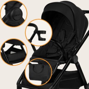 Lionelo LAYLA 2IN1 bērnu ratiņi krāsa BLACK ONYX