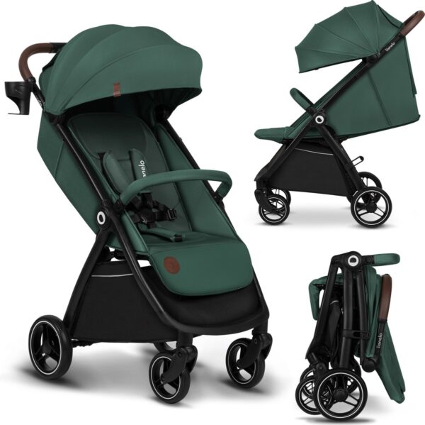 Ratini.lv | INGRID bērnu ratiņi krāsa GREEN EMERALD bilde #1