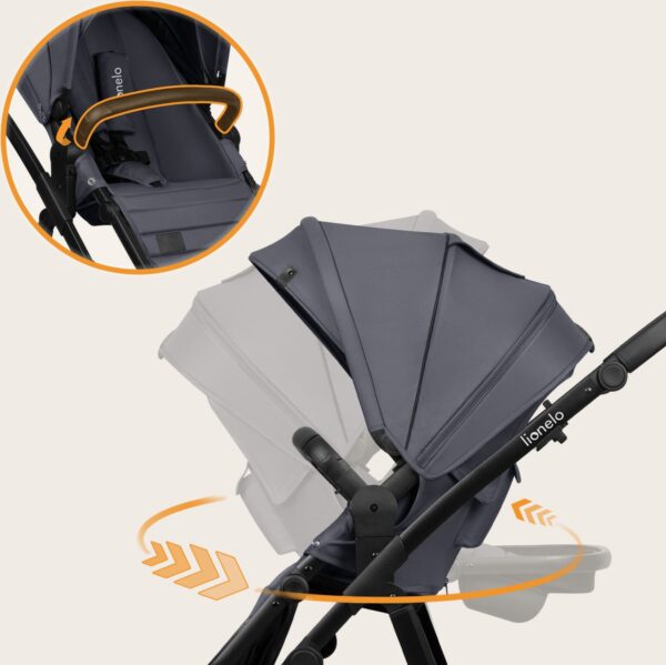 Ratini.lv | AMBER PLUS 3IN1 bērnu ratiņi krāsa GREY GRAPHITE bilde #11