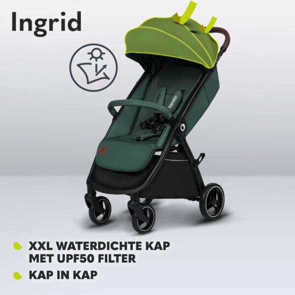 Ratini.lv | INGRID bērnu ratiņi krāsa GREEN EMERALD bilde #9