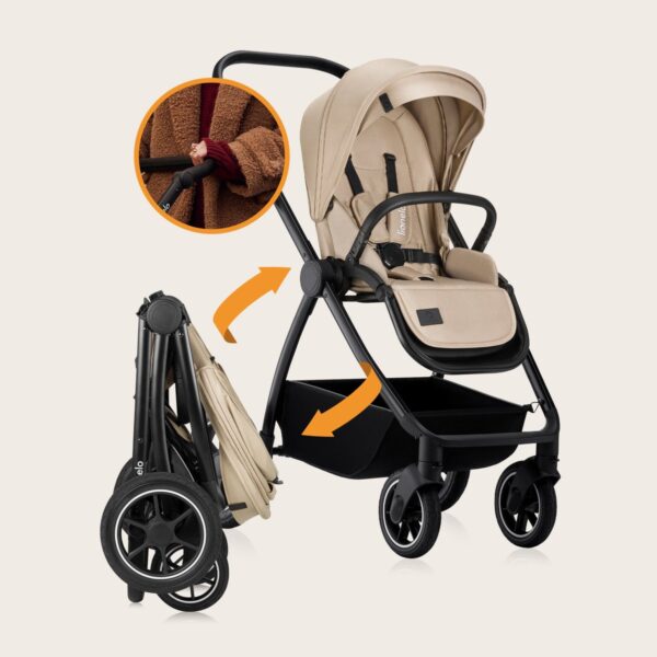 Ratini.lv | MERIL 3IN1 bērnu ratiņi krāsa BEIGE SAND bilde #3