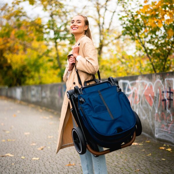 Ratini.lv | MIKA 2IN1 bērnu ratiņi krāsa BLUE NAVY bilde #31