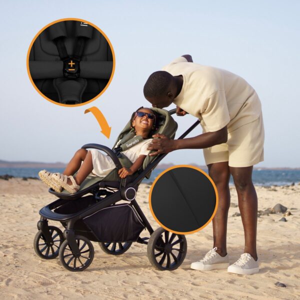 Ratini.lv | MIKA PLUS 2IN1 bērnu ratiņi krāsa BLACK ONYX bilde #31