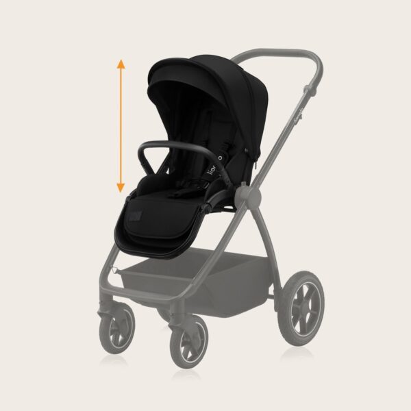 Ratini.lv | MERIL 3IN1 bērnu ratiņi krāsa BLACK ONYX bilde #23