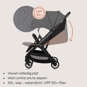 Lionelo JULIE AIR bērnu pastaigu un ceļojumu ratiņi krāsa GREY STONE