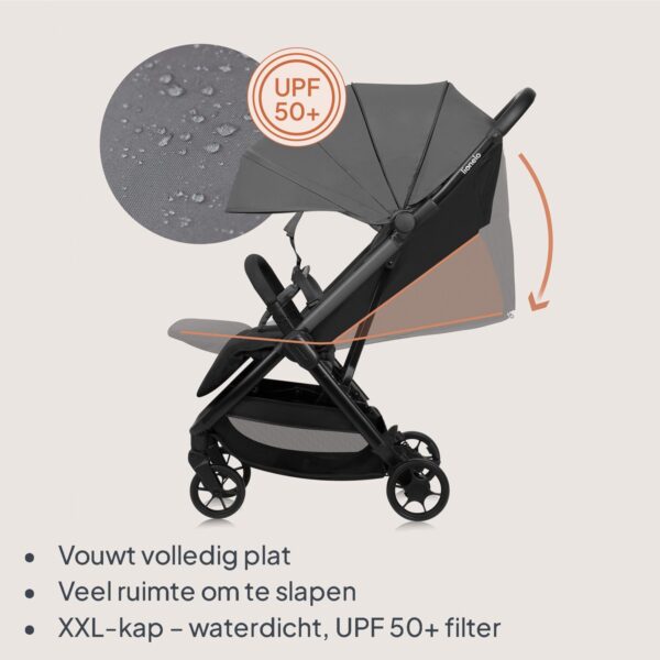 Ratini.lv | JULIE AIR bērnu ratiņi krāsa GREY STONE bilde #37