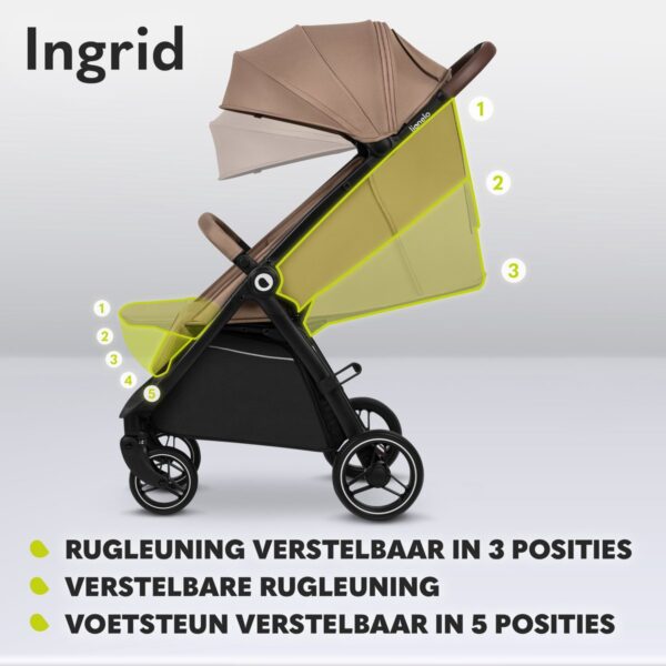 Ratini.lv | INGRID bērnu ratiņi krāsa BEIGE SAND bilde #15