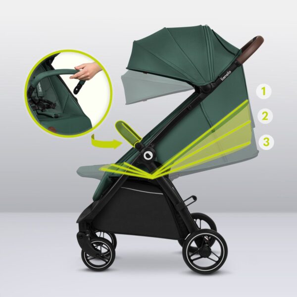 Ratini.lv | INGRID bērnu ratiņi krāsa GREEN EMERALD bilde #19