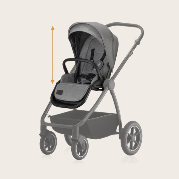 Ratini.lv | MERIL 2IN1 bērnu ratiņi krāsa GREY STONE bilde #5