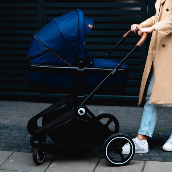 Ratini.lv | MIKA 2IN1 bērnu ratiņi krāsa BLUE NAVY bilde #35