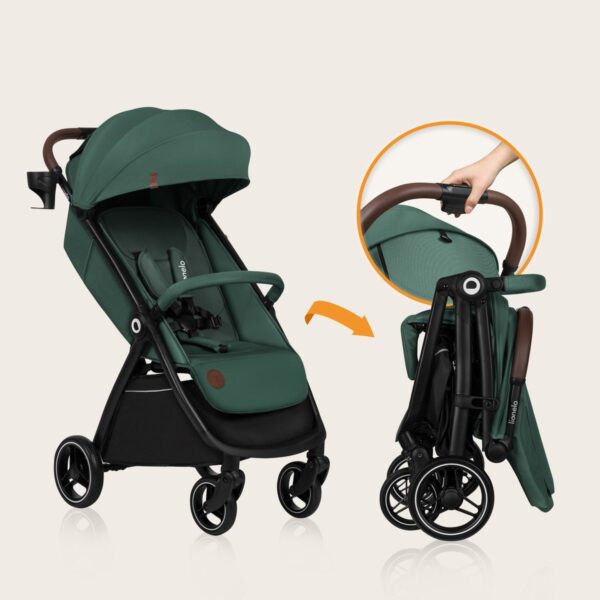 Ratini.lv | INGRID bērnu ratiņi krāsa GREEN EMERALD bilde #5