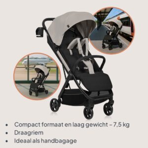 Lionelo JULIE AIR bērnu pastaigu un ceļojumu ratiņi krāsa BEIGE SAND
