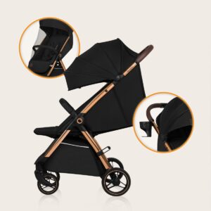 Lionelo INGRID bērnu ratiņi krāsa BLACK ONYX