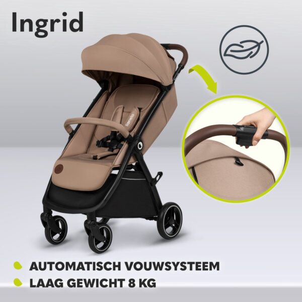 Ratini.lv | INGRID bērnu ratiņi krāsa BEIGE SAND bilde #7