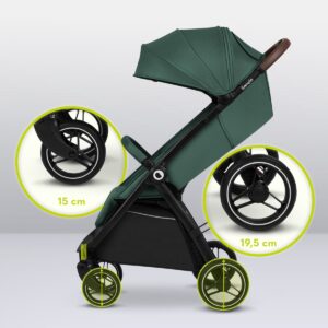 Lionelo INGRID bērnu ratiņi krāsa GREEN EMERALD