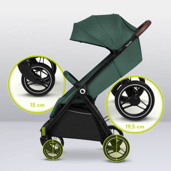 Ratini.lv | INGRID bērnu ratiņi krāsa GREEN EMERALD bilde #29