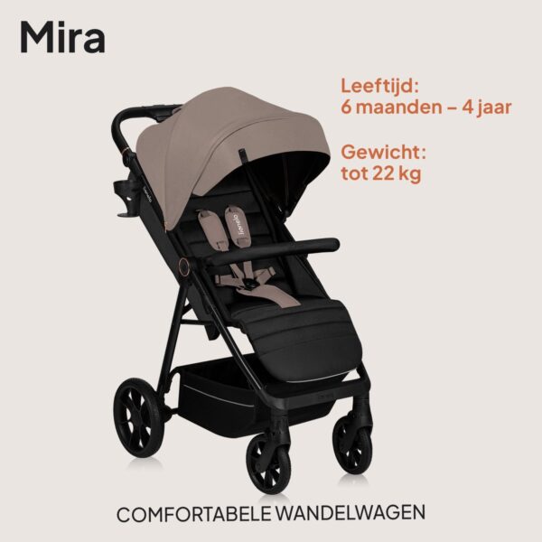 Ratini.lv | MIRA bērnu ratiņi krāsa BEIGE SAND bilde #3