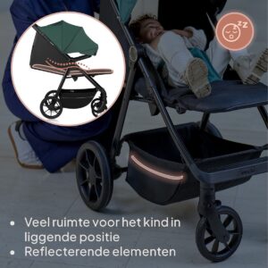 Lionelo MIRA bērnu ratiņi krāsa GREEN EMERALD