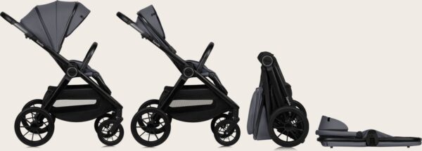 Ratini.lv | LAYLA 3IN1 bērnu ratiņi krāsa GREY STONE bilde #21