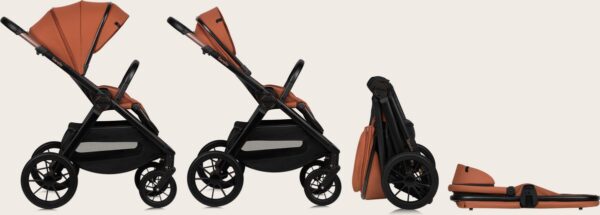 Ratini.lv | LAYLA 2IN1 bērnu ratiņi krāsa BROWN RUST bilde #21