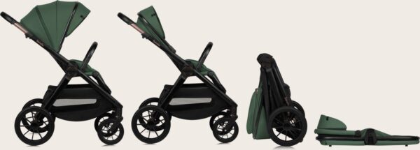 Ratini.lv | LAYLA 2IN1 bērnu ratiņi krāsa GREEN FOREST bilde #23