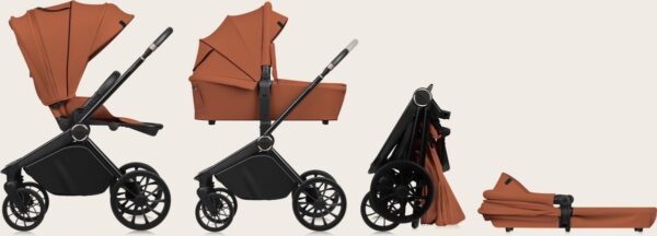 Ratini.lv | MIKA PLUS 2IN1 bērnu ratiņi krāsa BROWN RUST bilde #19