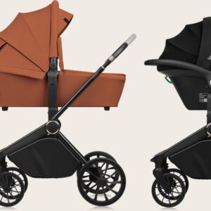 Lionelo MIKA PLUS 3IN1 bērnu ratu komplekts krāsa BROWN RUST