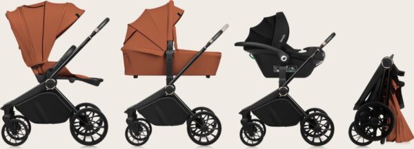 Ratini.lv | MIKA PLUS 3IN1 bērnu ratiņi krāsa BROWN RUST bilde #5