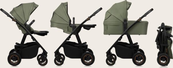Ratini.lv | AMBER PLUS 2IN1 bērnu ratiņi krāsa GREEN FOREST bilde #33