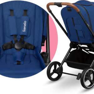 Lionelo MIKA 2IN1 bērnu ratu komplekts krāsa BLUE NAVY
