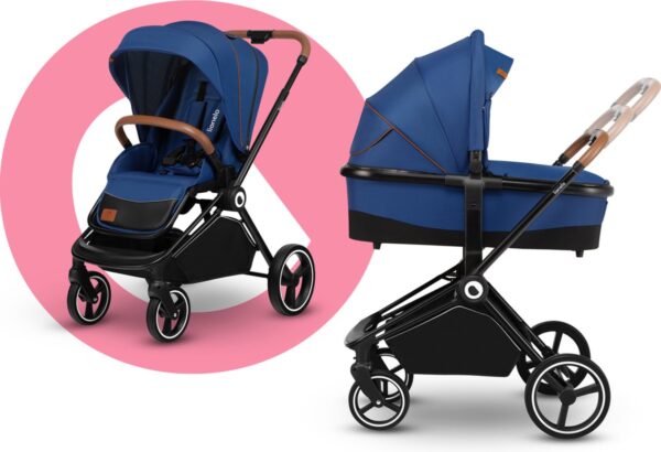 Ratini.lv | MIKA 2IN1 bērnu ratiņi krāsa BLUE NAVY bilde #21