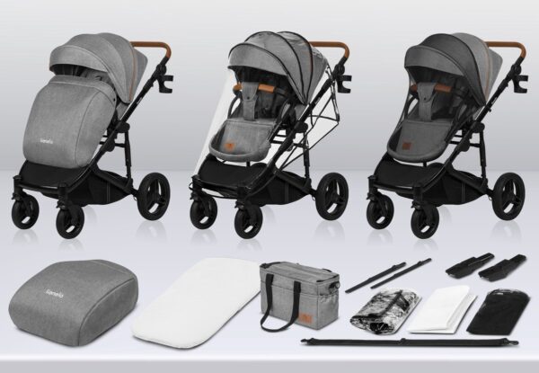 Ratini.lv | MARI TOUR 3IN1 bērnu ratiņi krāsa GREY STONE bilde #3