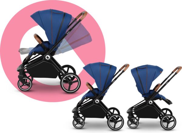Ratini.lv | MIKA 2IN1 bērnu ratiņi krāsa BLUE NAVY bilde #3