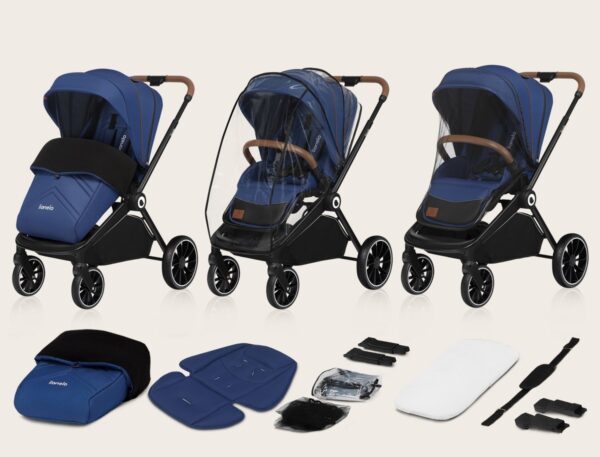 Ratini.lv | MIKA 2IN1 bērnu ratiņi krāsa BLUE NAVY bilde #9
