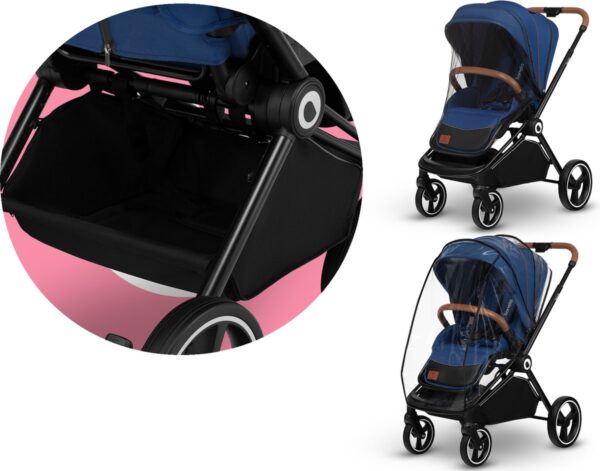 Ratini.lv | MIKA 2IN1 bērnu ratiņi krāsa BLUE NAVY bilde #13