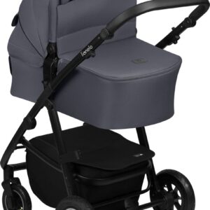 Lionelo AMBER PLUS 2IN1 bērnu ratiņi krāsa GREY GRAPHITE