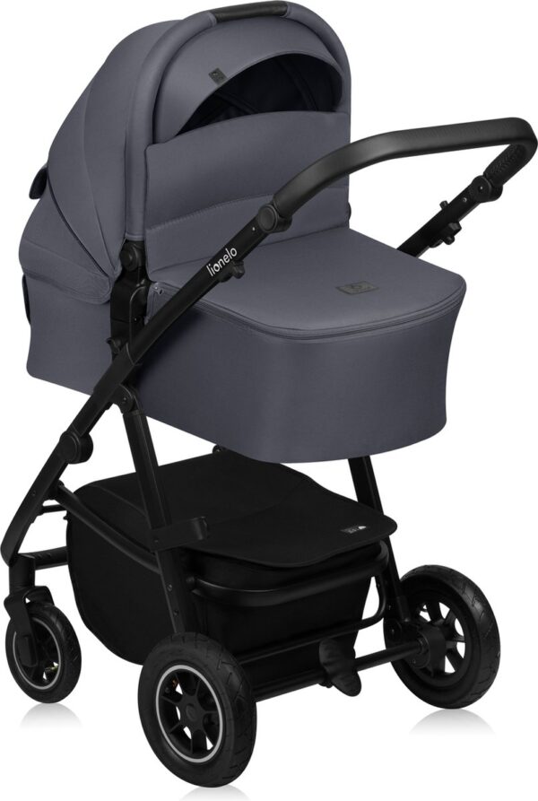 Ratini.lv | AMBER PLUS 2IN1 bērnu ratiņi krāsa GREY GRAPHITE bilde #9