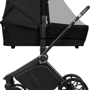 Lionelo MIKA PLUS 2IN1 bērnu ratu komplekts krāsa BLACK ONYX