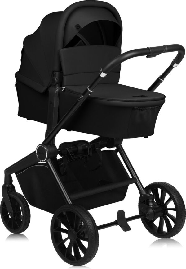 Ratini.lv | MIKA PLUS 2IN1 bērnu ratiņi krāsa BLACK ONYX bilde #5