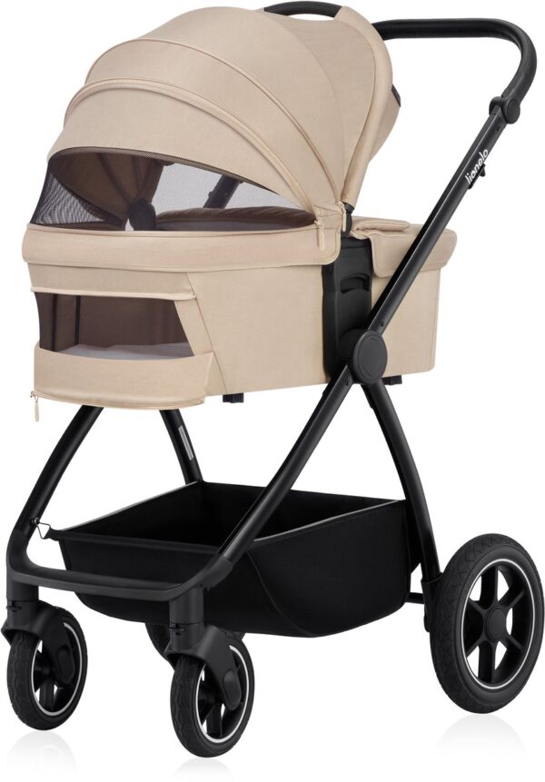 Ratini.lv | MERIL 3IN1 bērnu ratiņi krāsa BEIGE SAND bilde #15