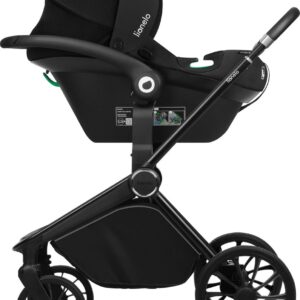 Lionelo MIKA PLUS 3IN1 bērnu ratu komplekts krāsa BLACK ONYX