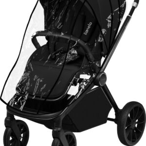 Lionelo MIKA PLUS 2IN1 bērnu ratu komplekts krāsa BLACK ONYX
