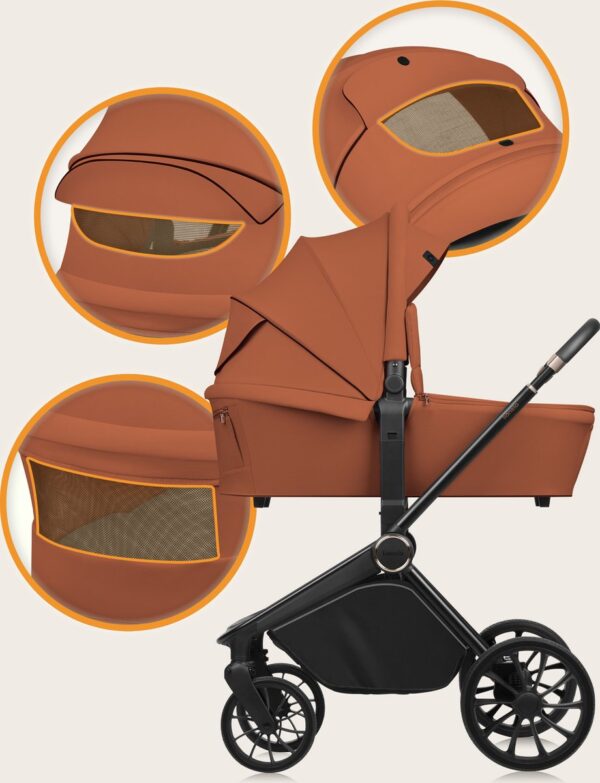 Ratini.lv | MIKA PLUS 2IN1 bērnu ratiņi krāsa BROWN RUST bilde #13