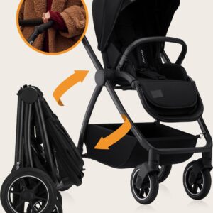 Lionelo MERIL 2IN1 bērnu ratiņi krāsa BLACK ONYX