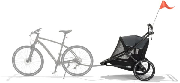 Ratini.lv | City PRIX bērnu ratiņi/velopiekabe krāsa AMBITION BLACK bilde #5