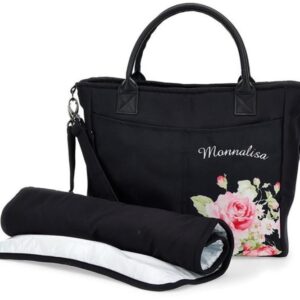 LecLercBaby Monnalisa Diaper Bag ratu soma krāsa Deep Black